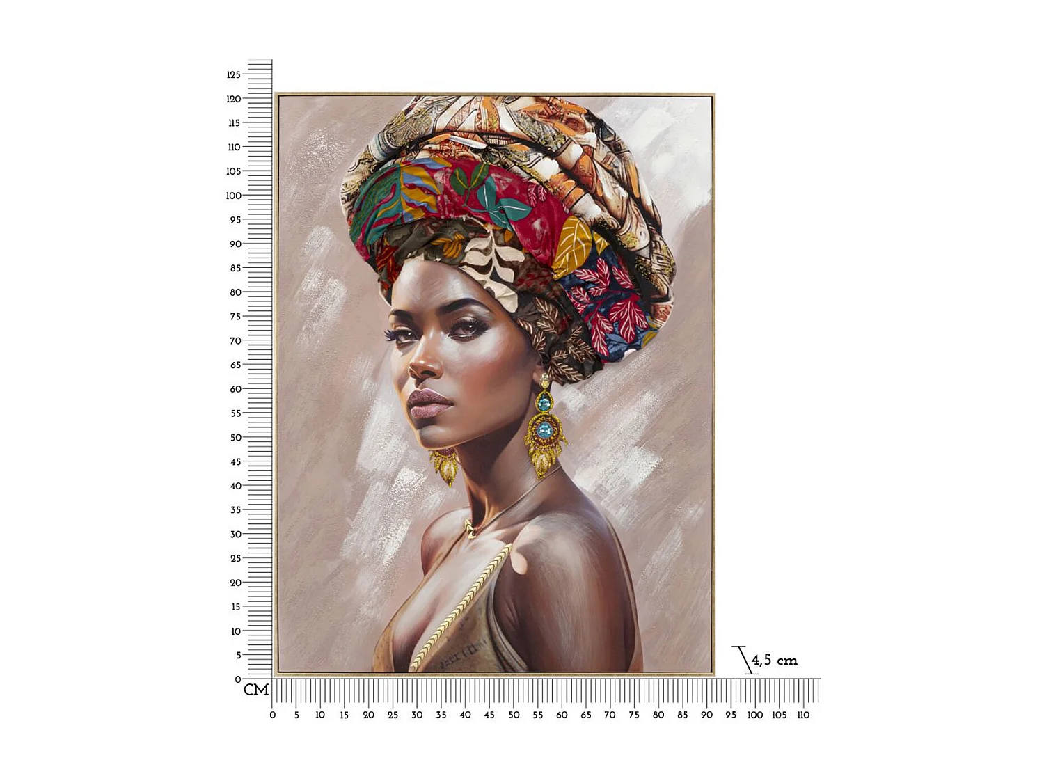 Stampa su Tela Africa 17, Multicolore, 92x4,5x122 cm, Seven Design