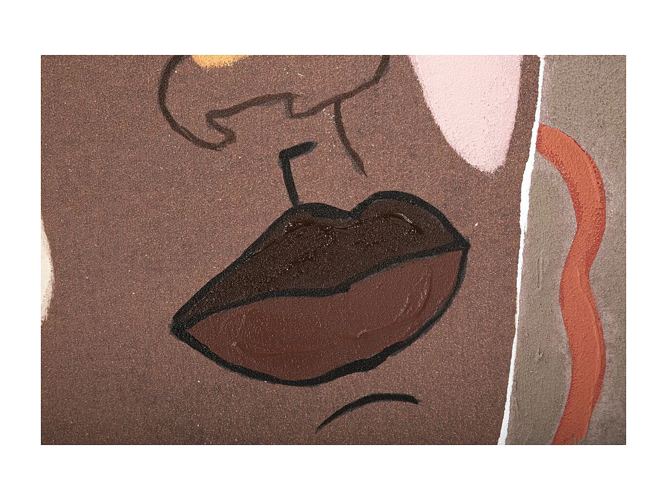 Wydruk na Płótnie Twarz 16, Brązowy, 80x2,8x100 cm, Seven Design