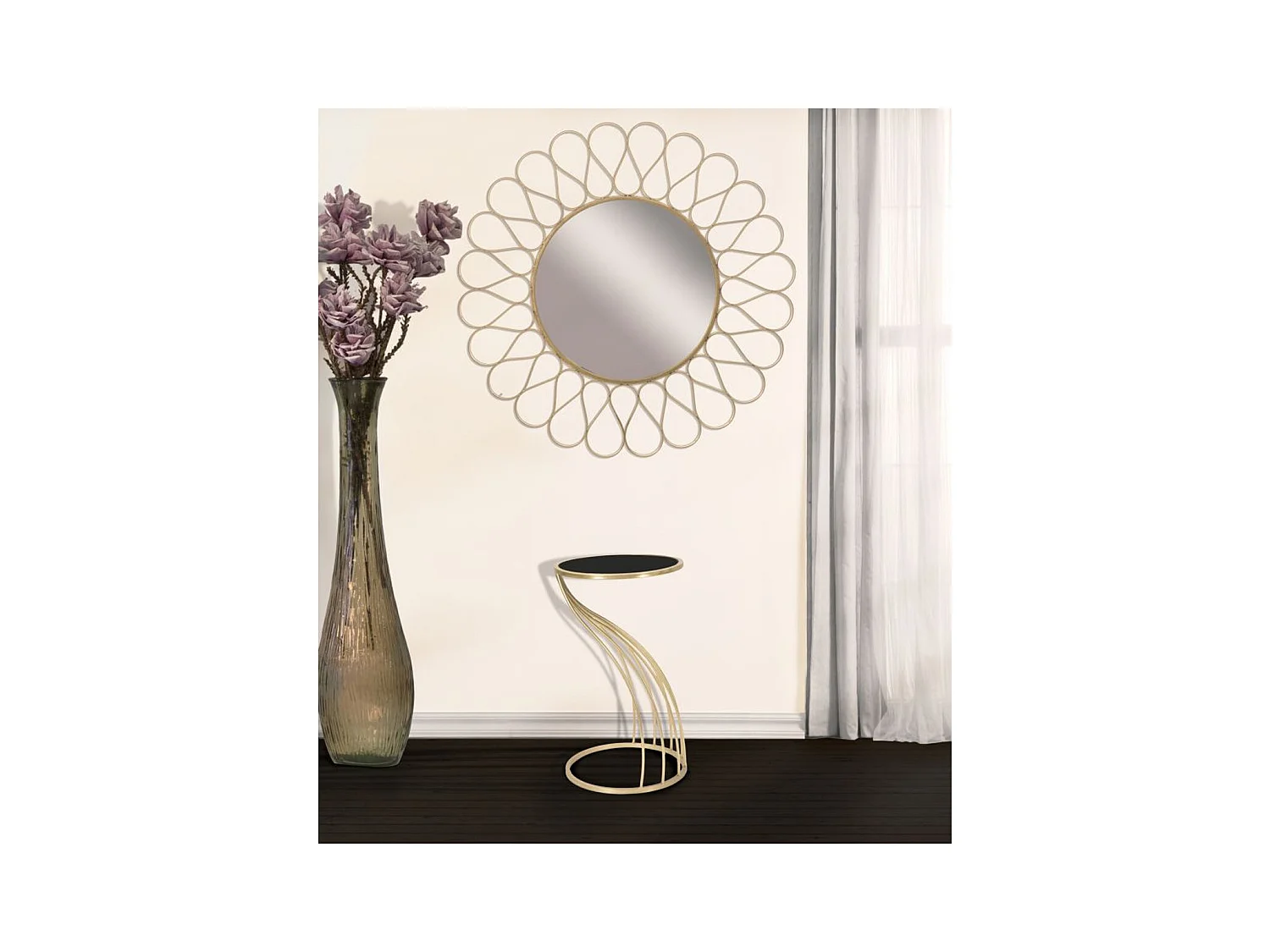 Stolik Kawowy MF548, Złoto, 35x35x60 cm, Epikasa