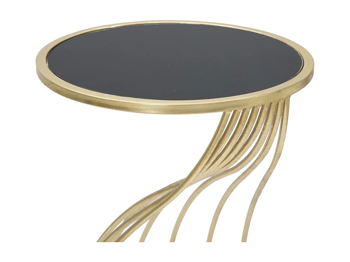 Mesa de Centro MF548, Ouro, 35x35x60 cm, Seven Design