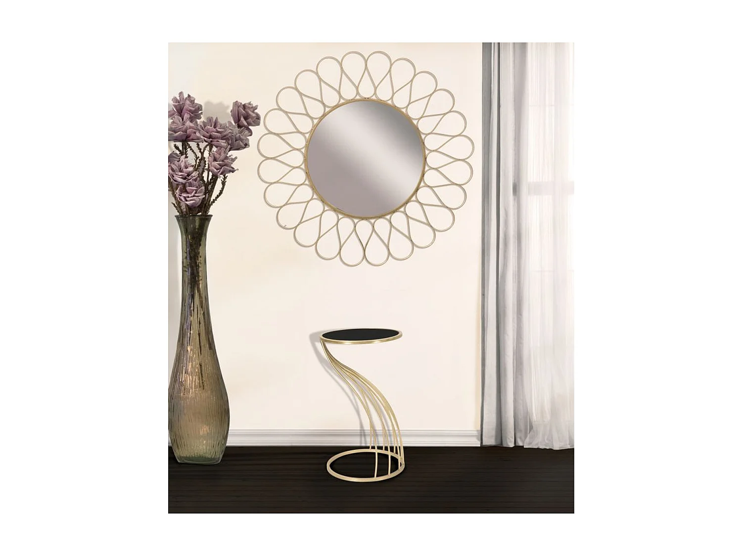 Mesa de Centro MF548, Ouro, 35x35x60 cm, Seven Design