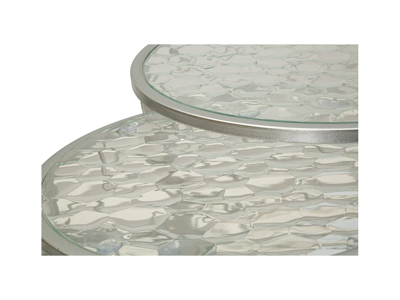 Table d'Appoint MF571, Argent, 70x70x45 cm, Seven Design