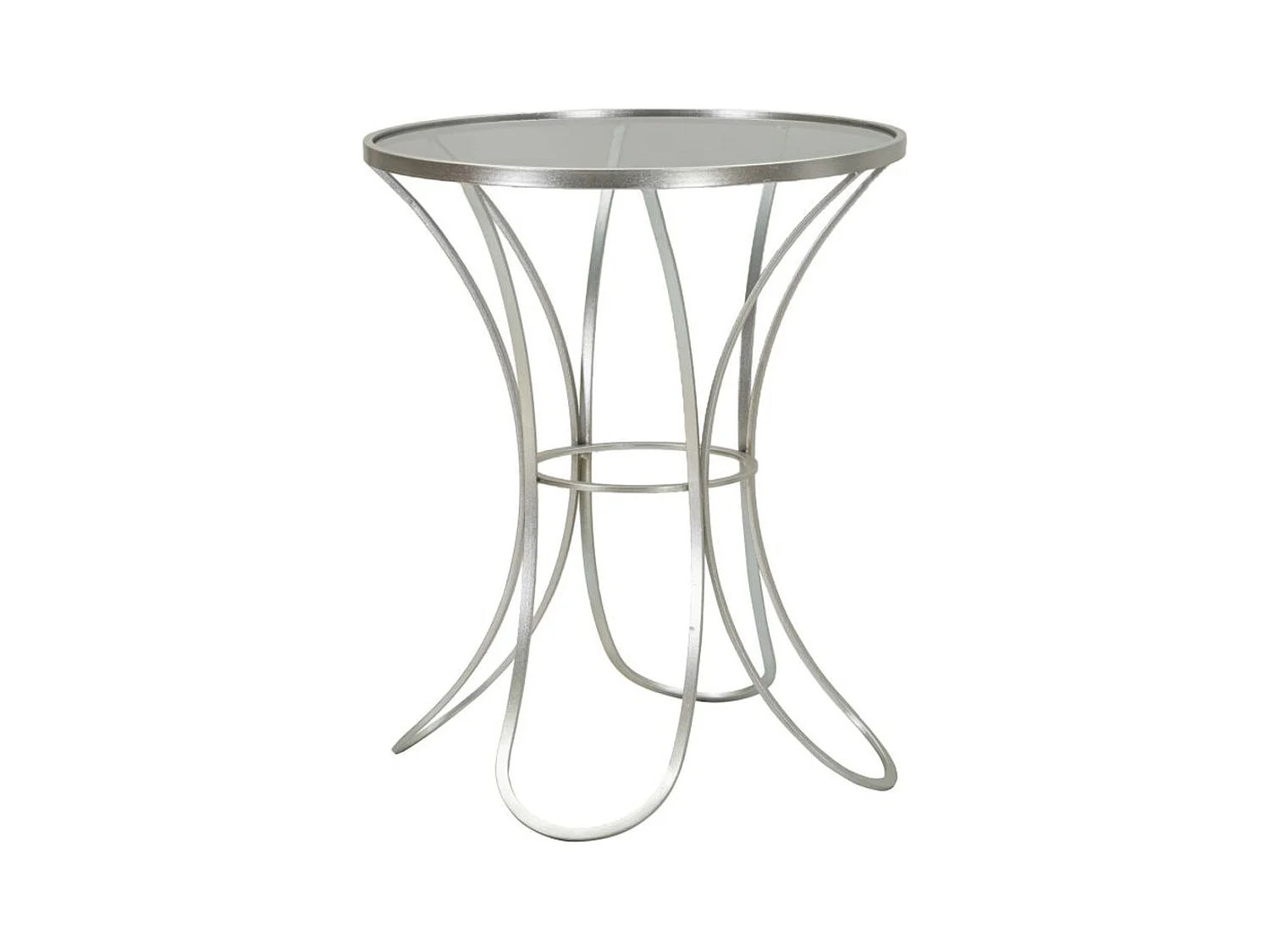 Tavolino MF564, Argento, 56x56x68 cm, Epikasa