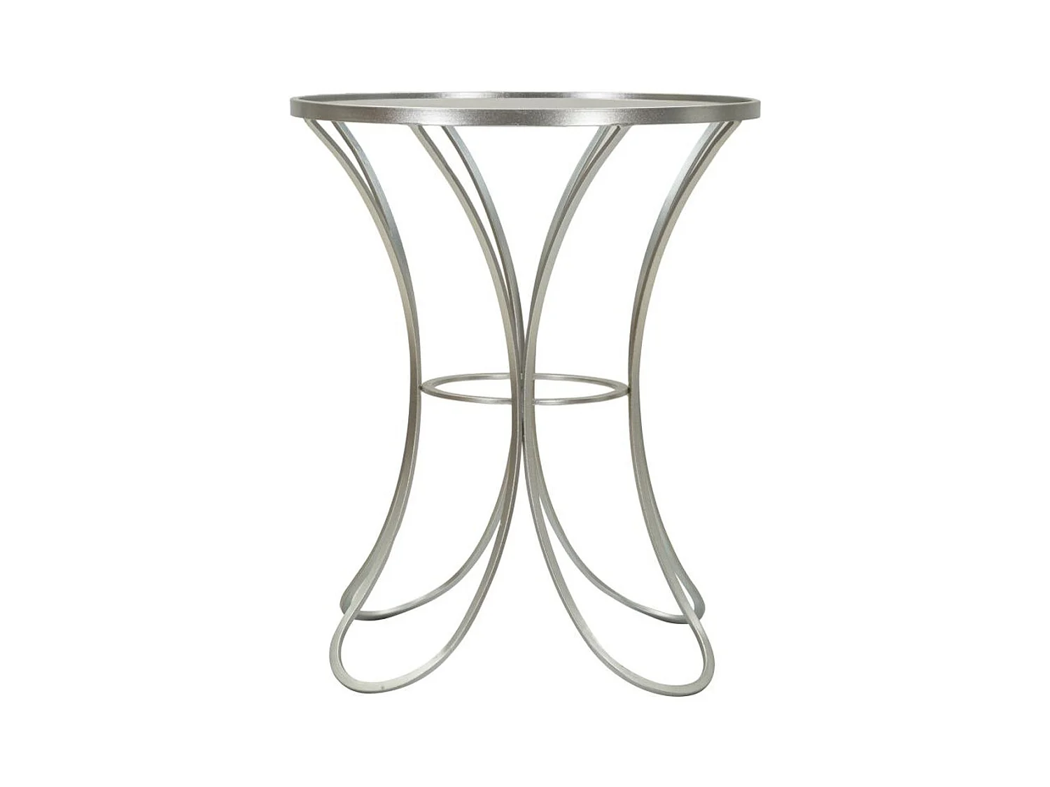 Tavolino MF564, Argento, 56x56x68 cm, Epikasa