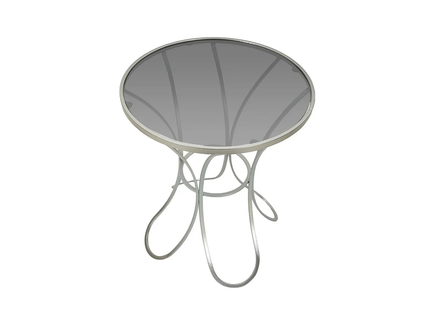 Tavolino MF564, Argento, 56x56x68 cm, Epikasa