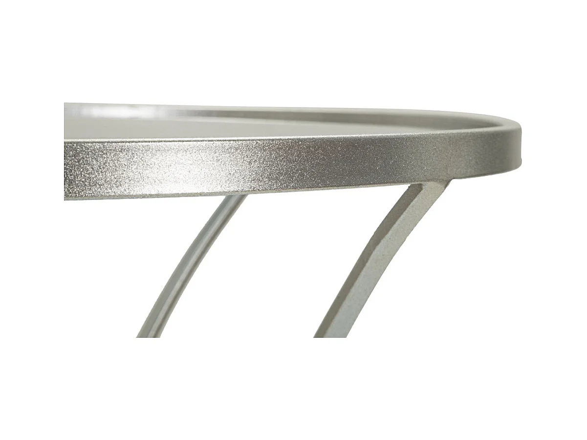 Tavolino MF564, Argento, 56x56x68 cm, Epikasa