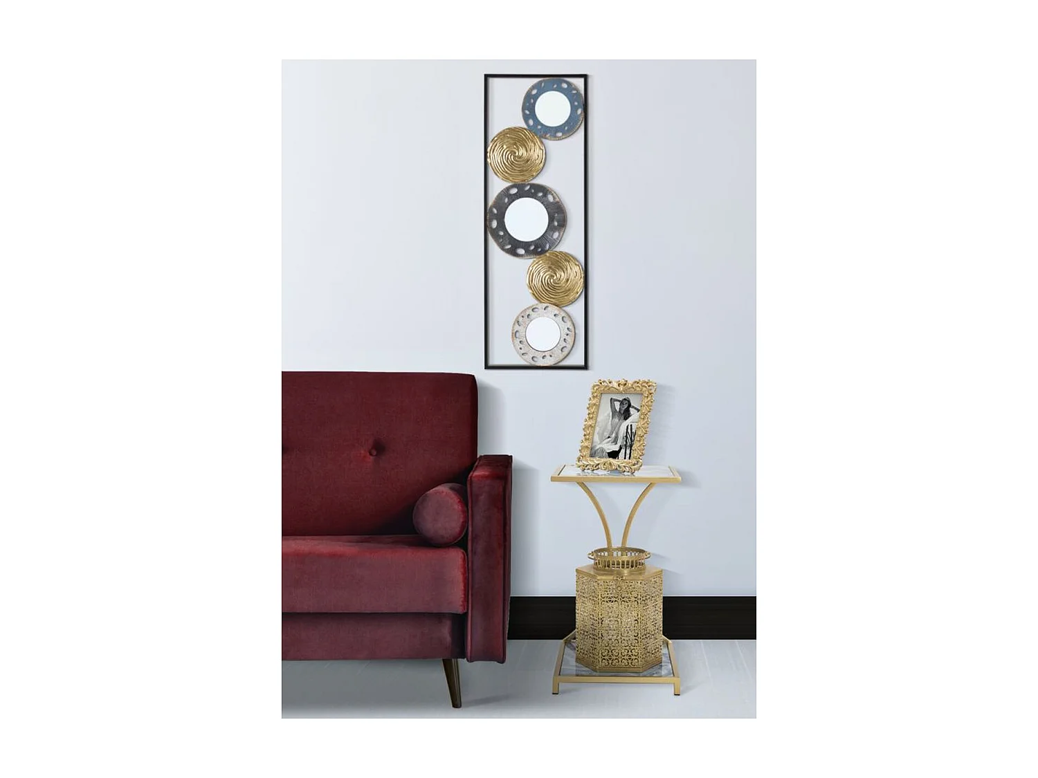 Koffietafel MF543, Goud, 40x35x60 cm, Epikasa