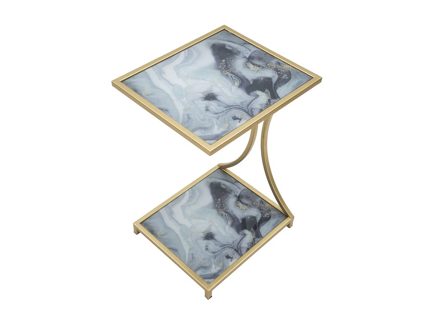 Tavolino MF543, Oro, 40x35x60 cm, Seven Design