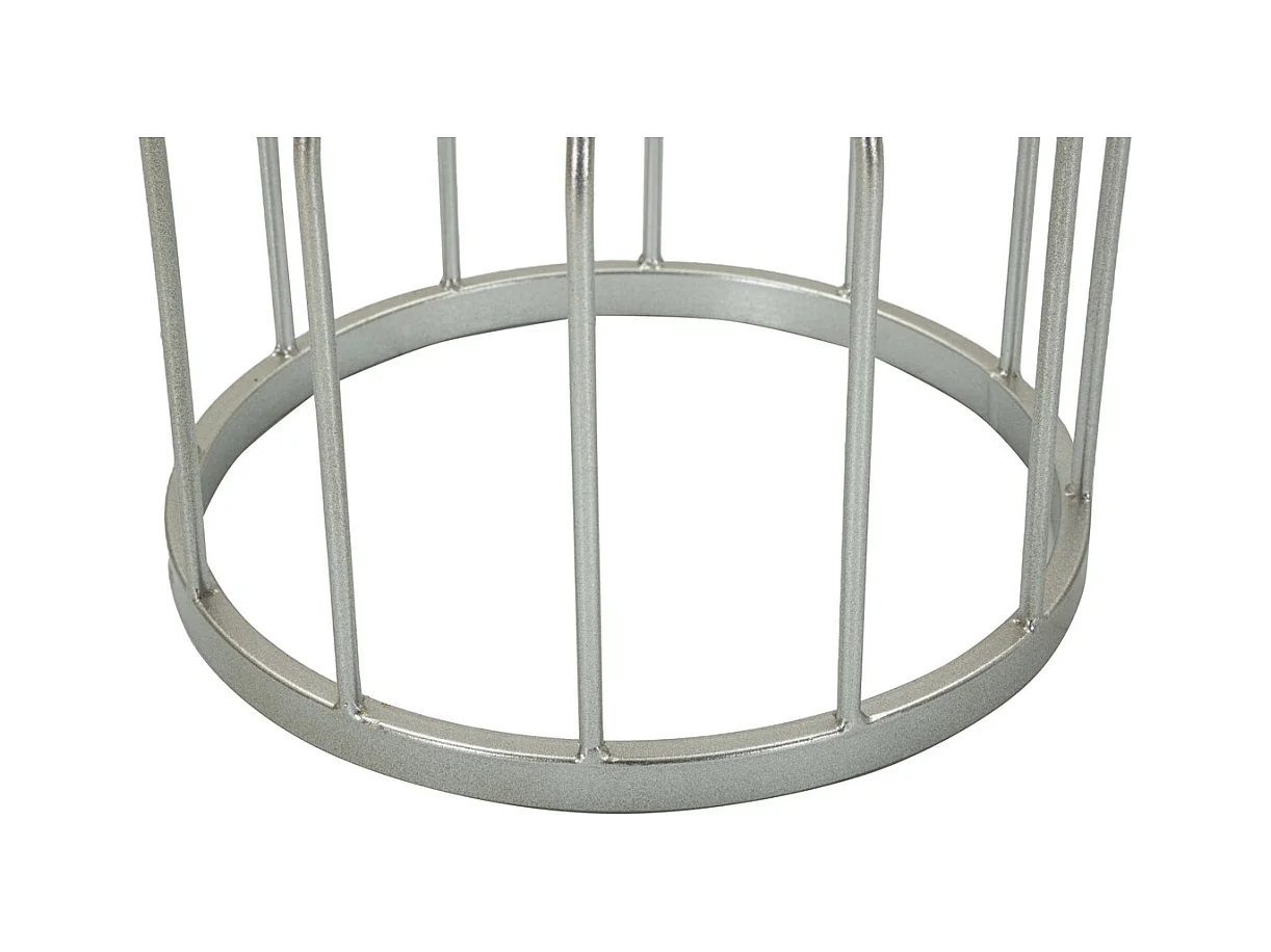 Tavolino MF532, Argento, 37,5x37,5x58 cm, Epikasa