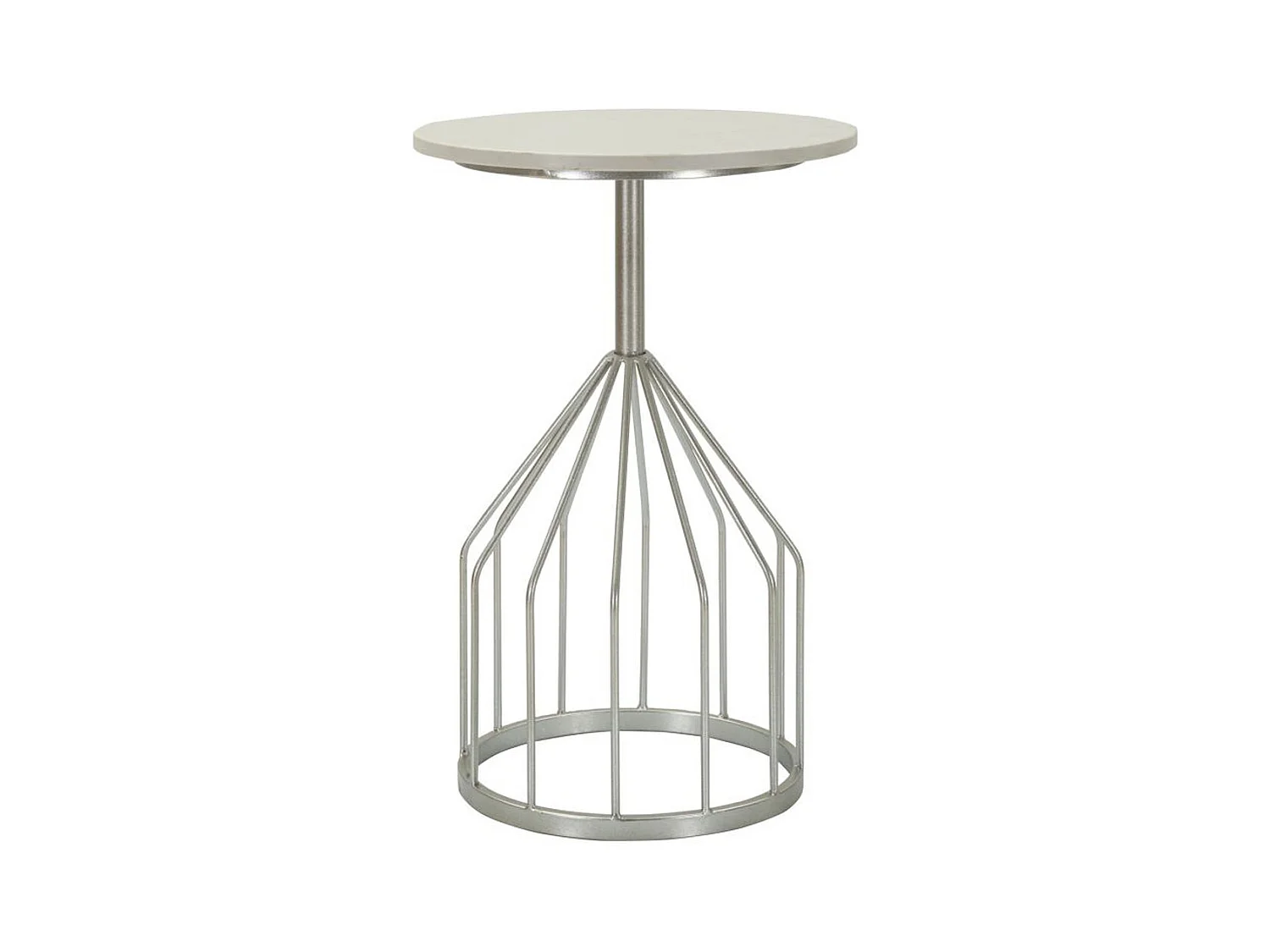 Table d'Appoint MF532, Argent, 37,5x37,5x58 cm, Epikasa