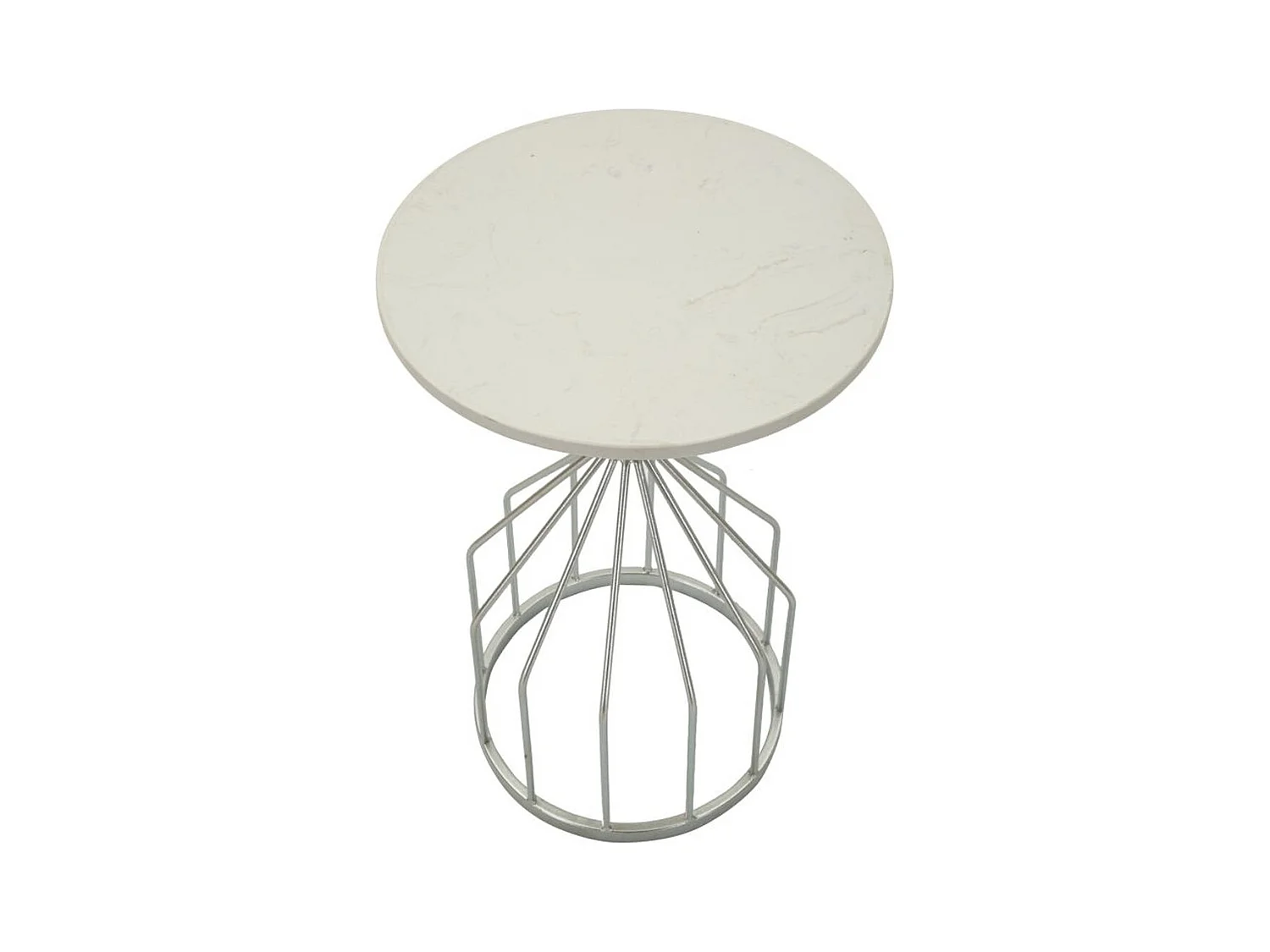 Koffietafel MF532, Zilver, 37,5x37,5x58 cm, Epikasa
