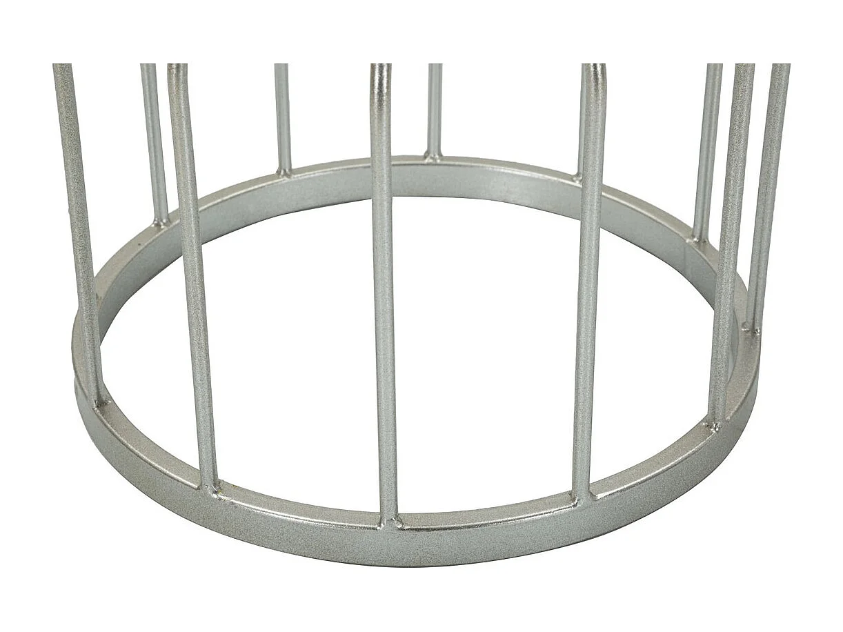 Stolik Kawowy MF532, Srebrny, 37,5x37,5x58 cm, Seven Design