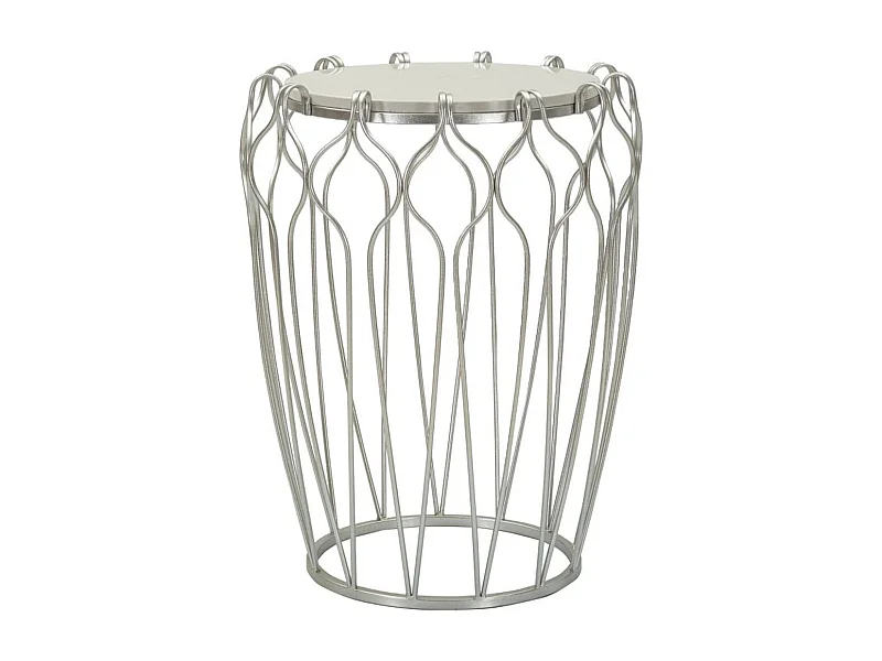 Tavolino MF530, Argento, 47,5x47,5x61,5 cm, Epikasa