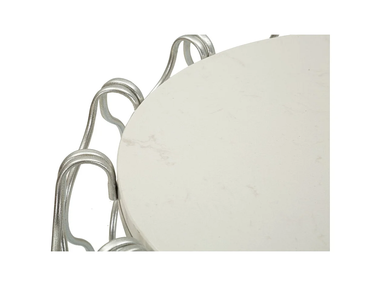 Tavolino MF530, Argento, 47,5x47,5x61,5 cm, Epikasa