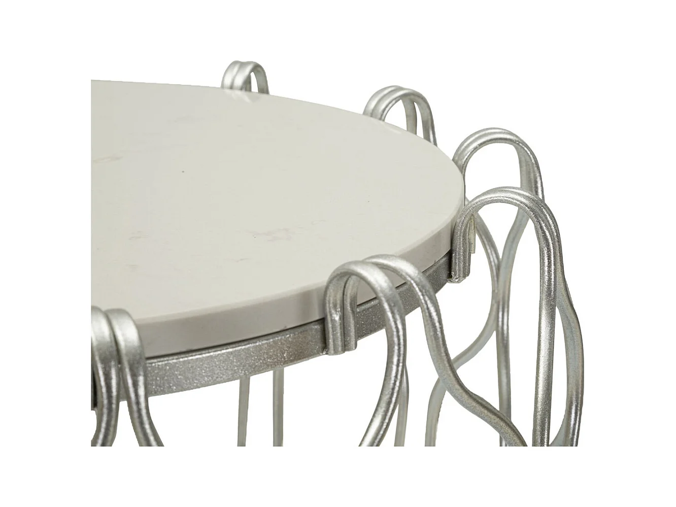 Tavolino MF530, Argento, 47,5x47,5x61,5 cm, Epikasa