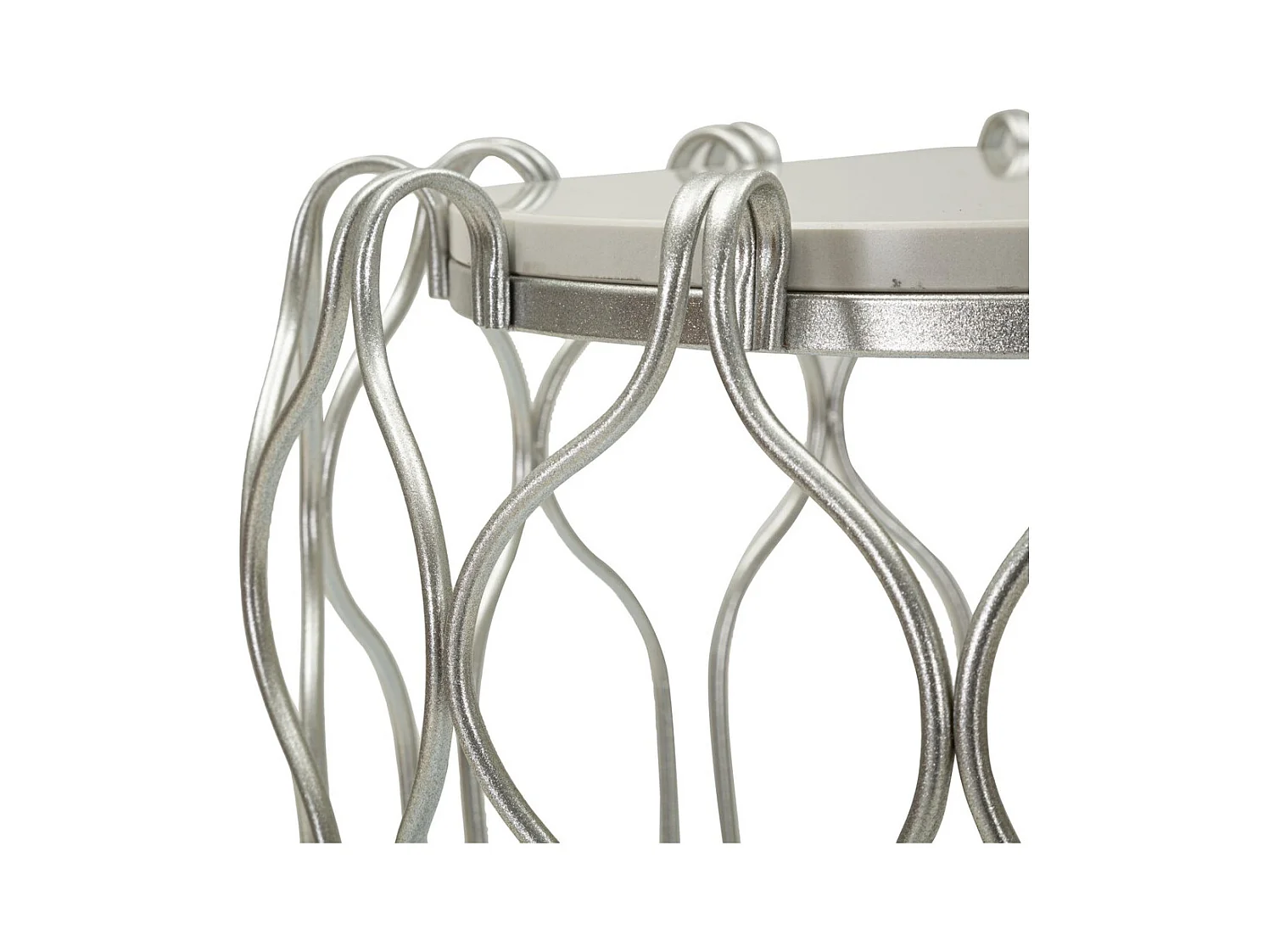 Tavolino MF530, Argento, 47,5x47,5x61,5 cm, Epikasa