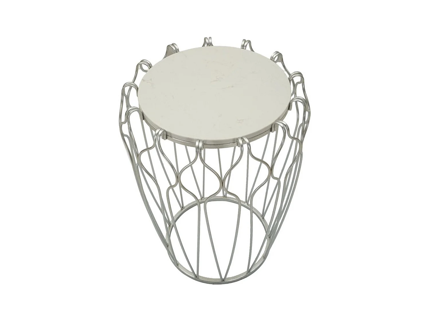 Koffietafel MF530, Zilver, 47,5x47,5x61,5 cm, Epikasa