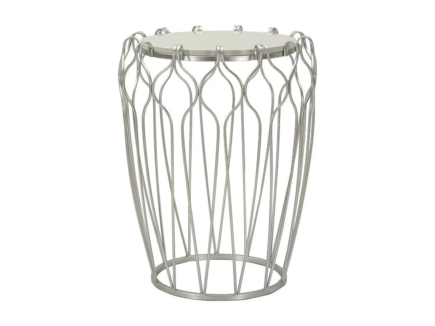 Stolik Kawowy MF530, Srebrny, 47,5x47,5x61,5 cm, Seven Design