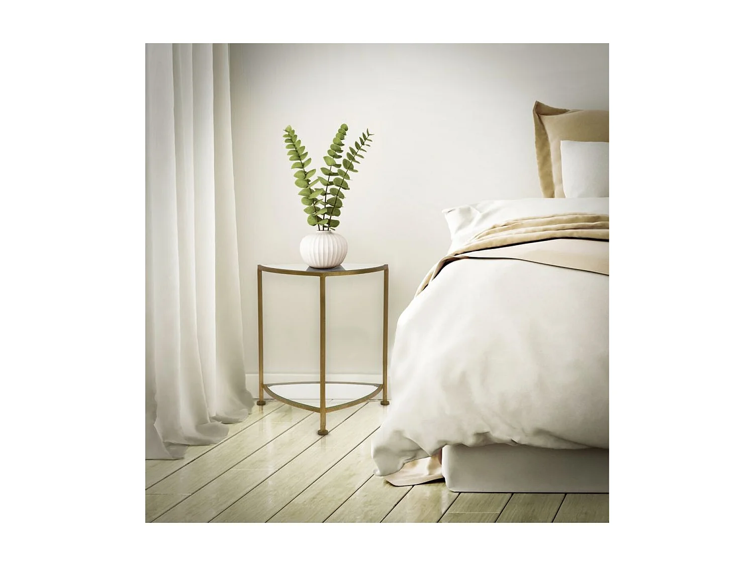 Stolik Kawowy MF563, Złoto, 45x45x50 cm, Epikasa