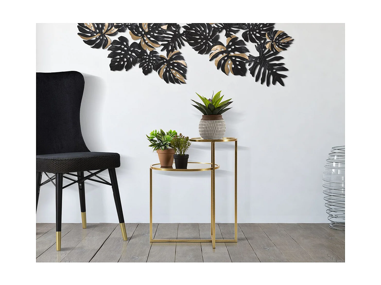 Stolik Kawowy MF570, Złoto, 50x40x60,5 cm, Seven Design