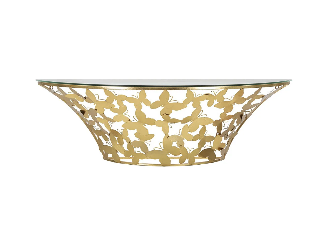 Tavolino MF554, Oro, 120x40,5x37,2 cm, Epikasa