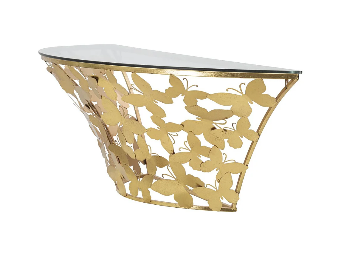 Tavolino MF554, Oro, 120x40,5x37,2 cm, Epikasa