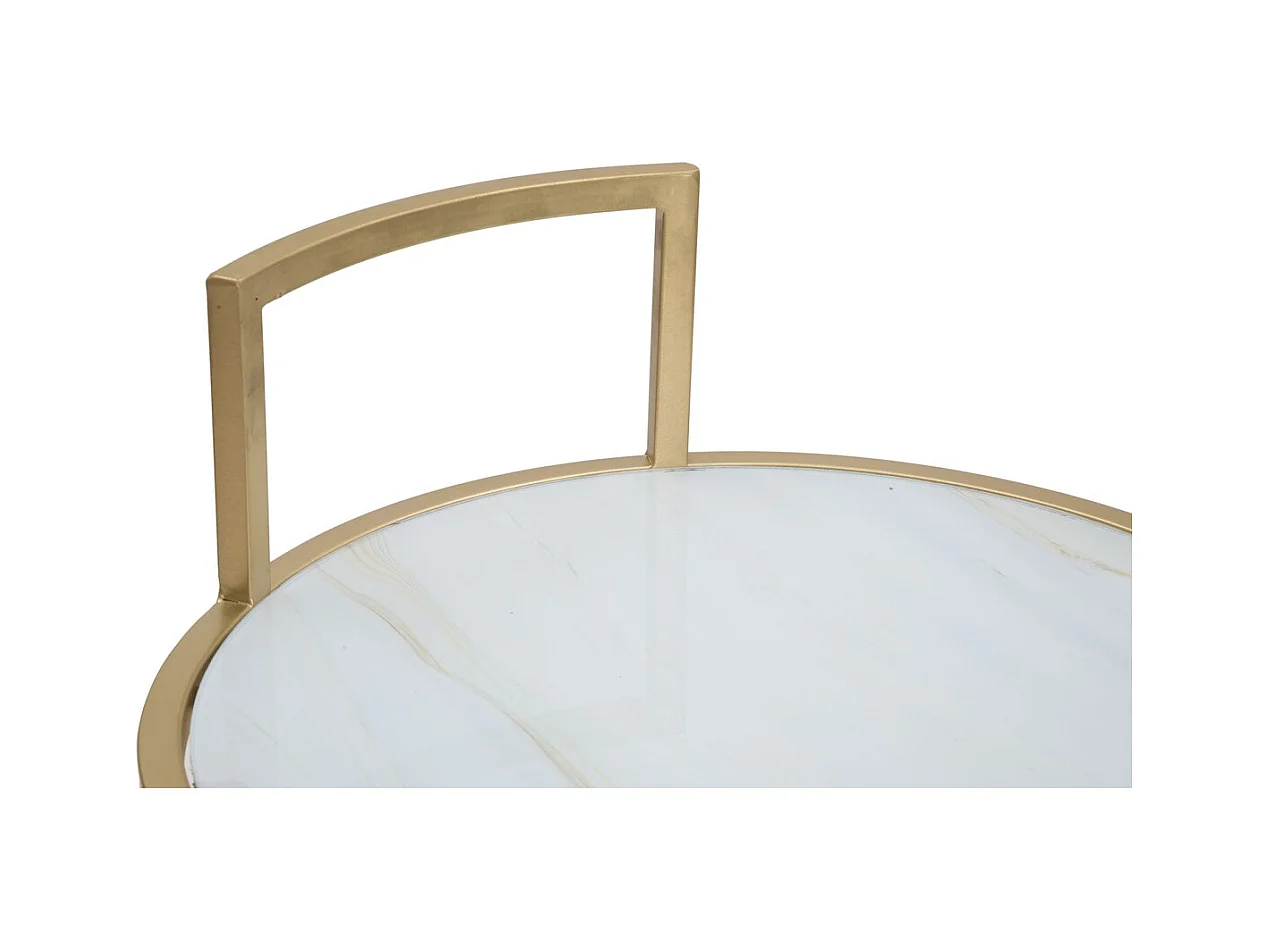 Table d'Appoint MF547, Or, 38x38x61 cm, Seven Design