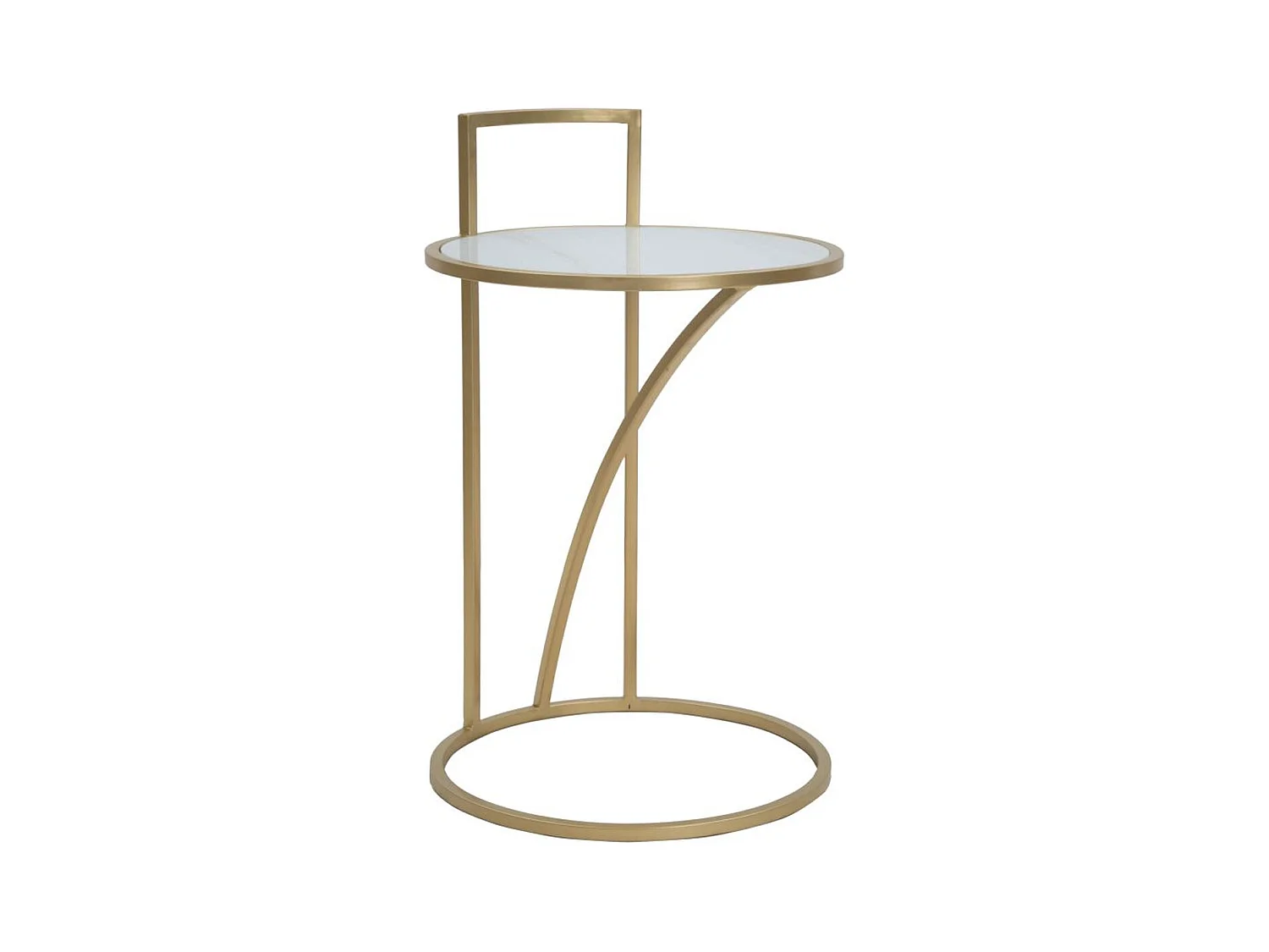 Table d'Appoint MF547, Or, 38x38x61 cm, Epikasa