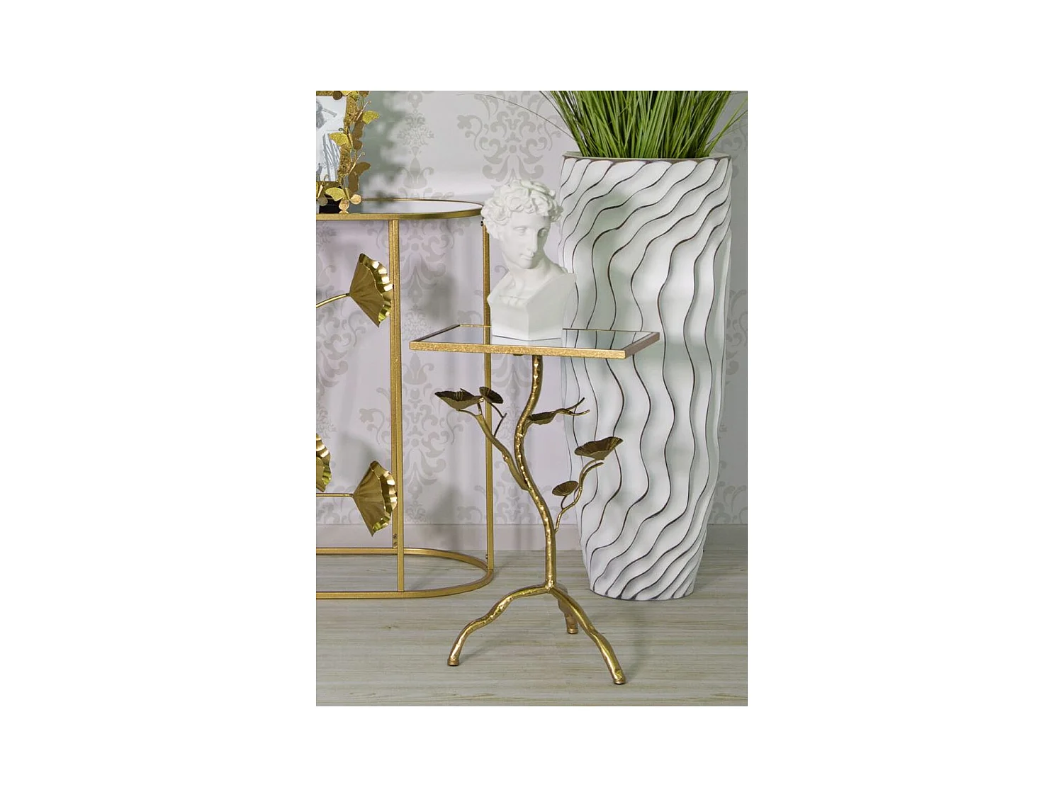 Table d'Appoint Branche, Or, 40x30x60 cm, Seven Design