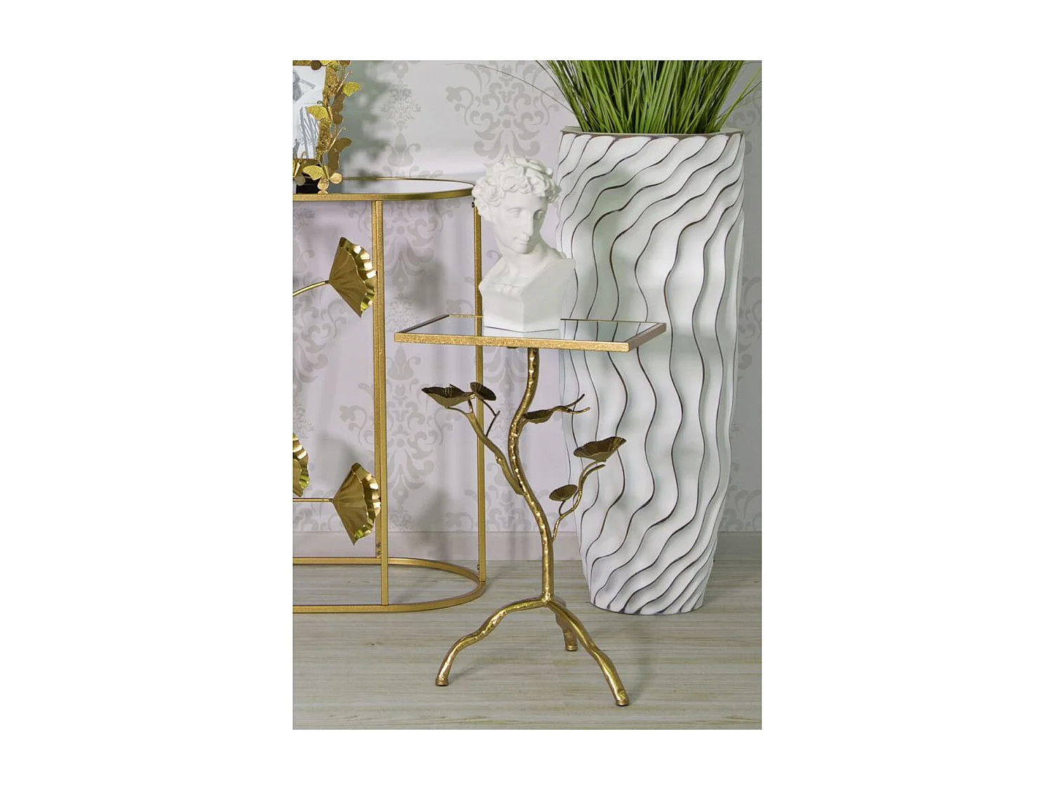 Table d'Appoint Branche, Or, 40x30x60 cm, Seven Design