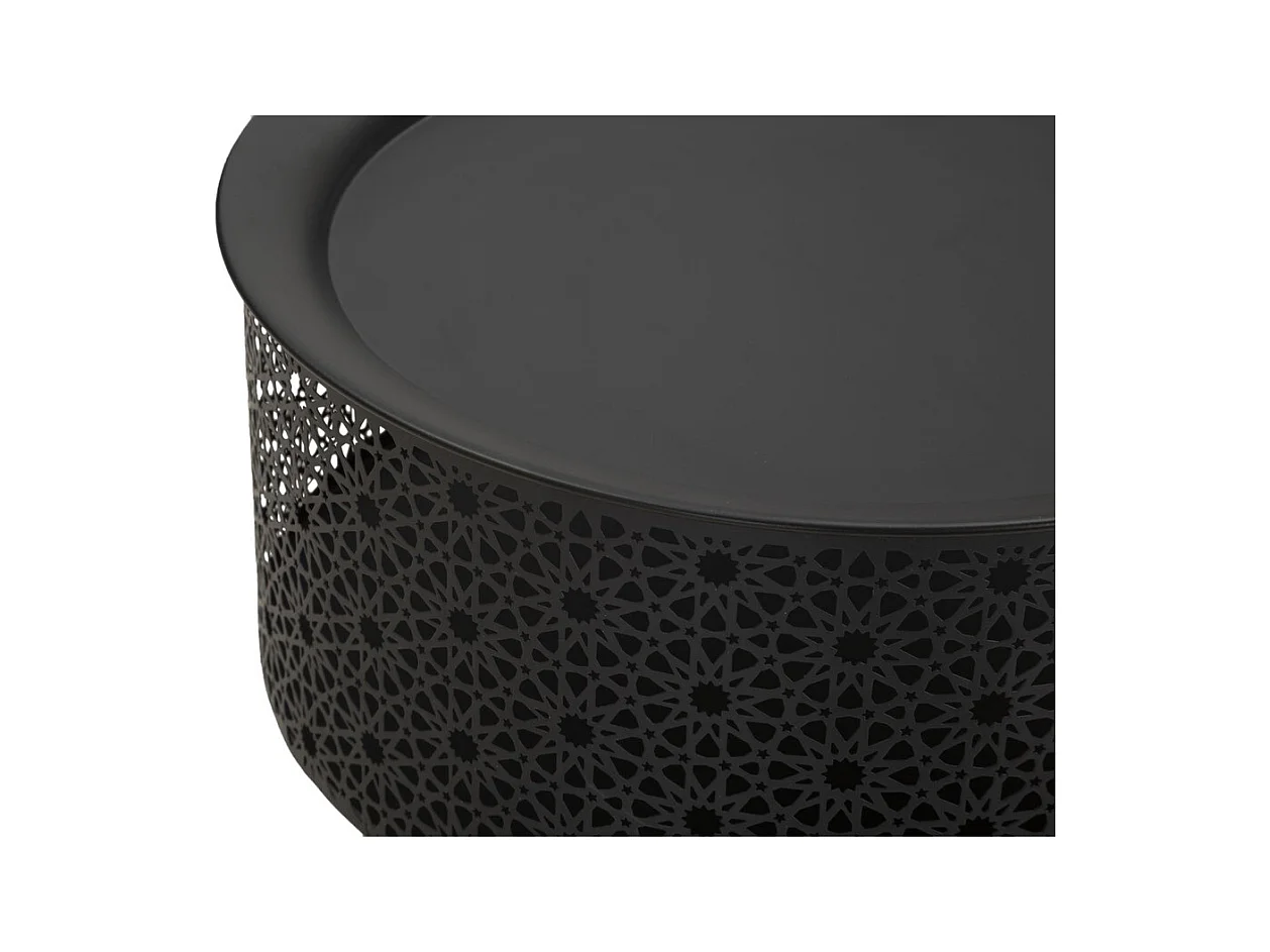 Stolik Kawowy MF523, Czarny, 35x35x50 cm, Epikasa