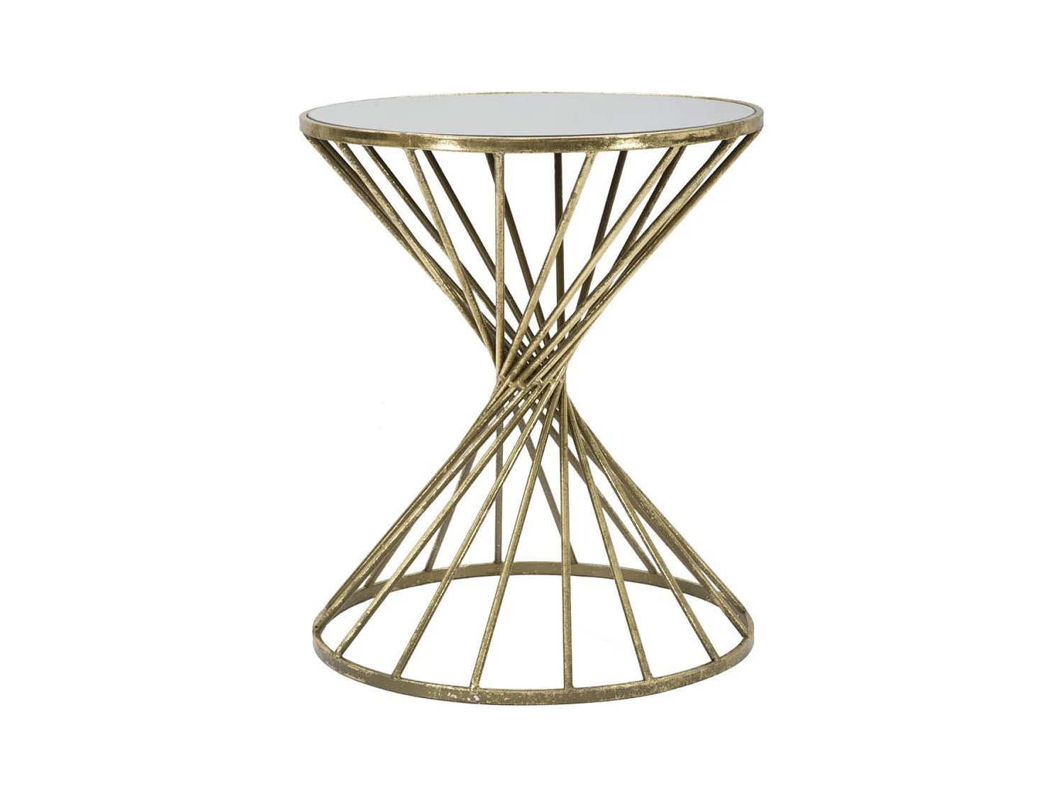 Table d'Appoint MF549, Or, 42x42x50 cm, Seven Design