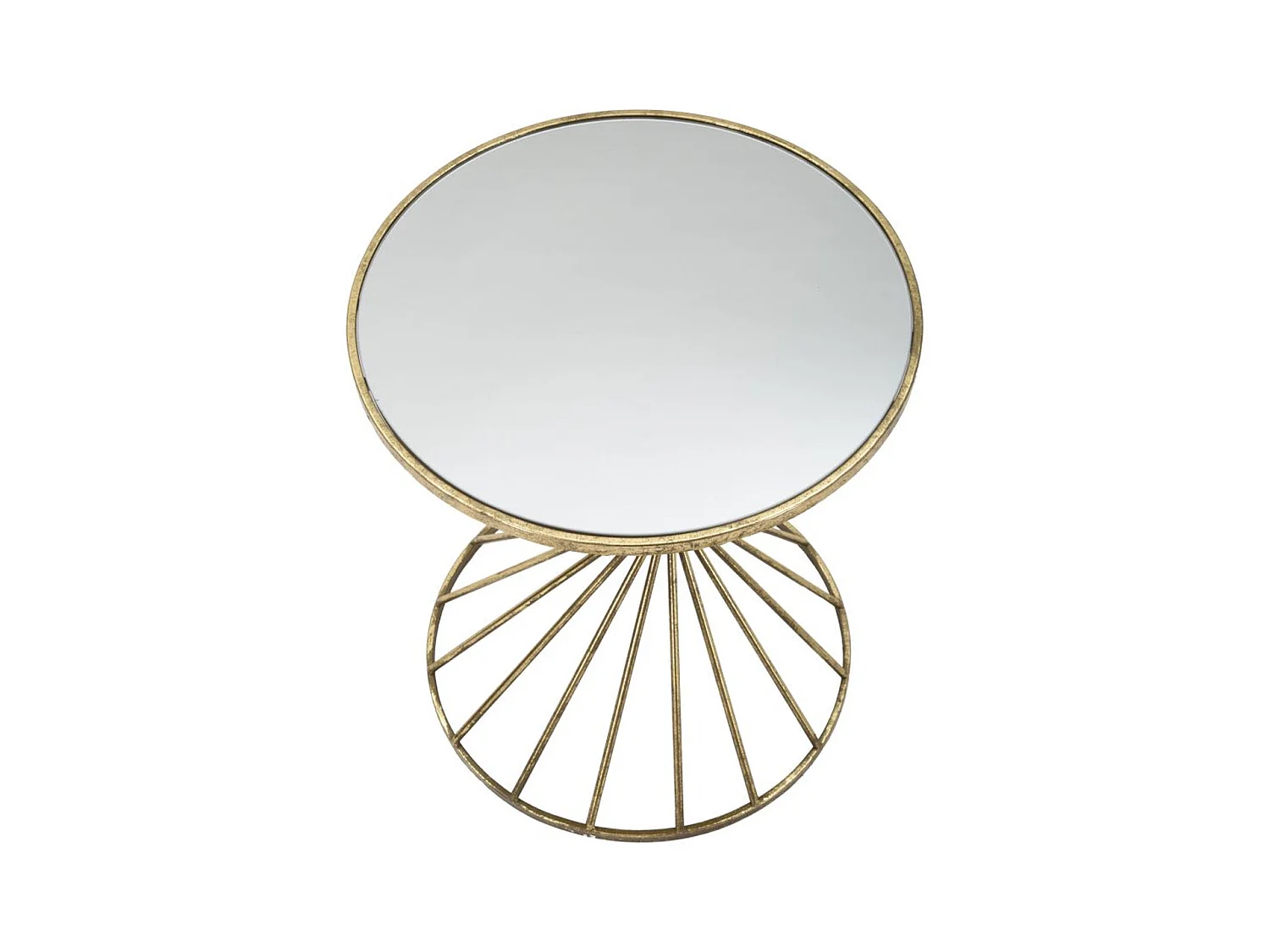 Table d'Appoint MF549, Or, 42x42x50 cm, Seven Design