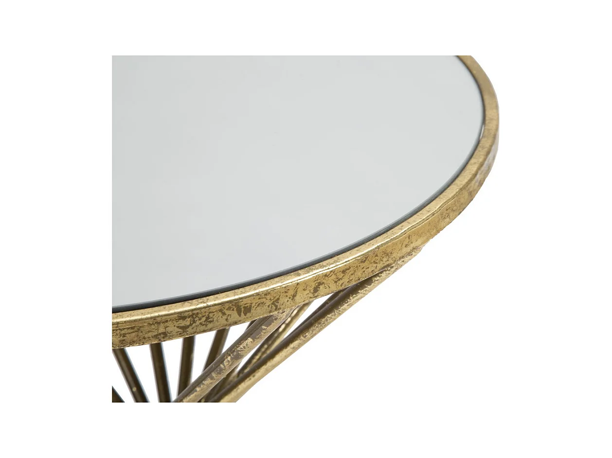 Table d'Appoint MF549, Or, 42x42x50 cm, Seven Design