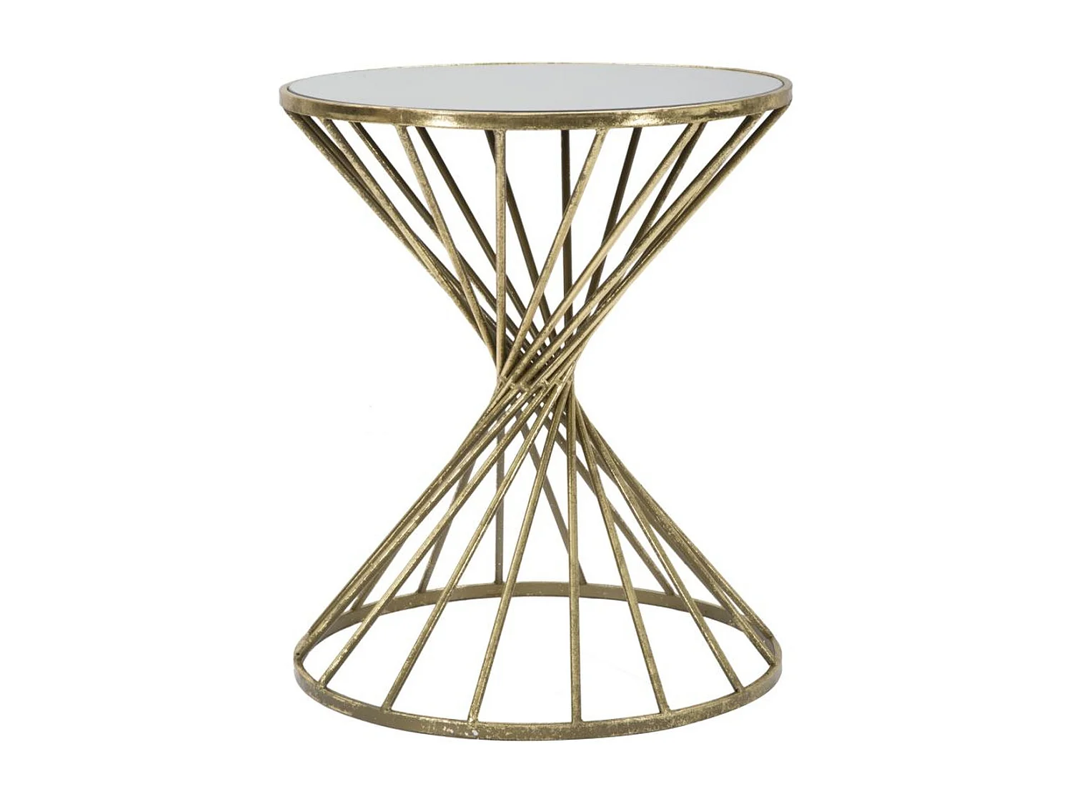 Table d'Appoint MF549, Or, 42x42x50 cm, Seven Design