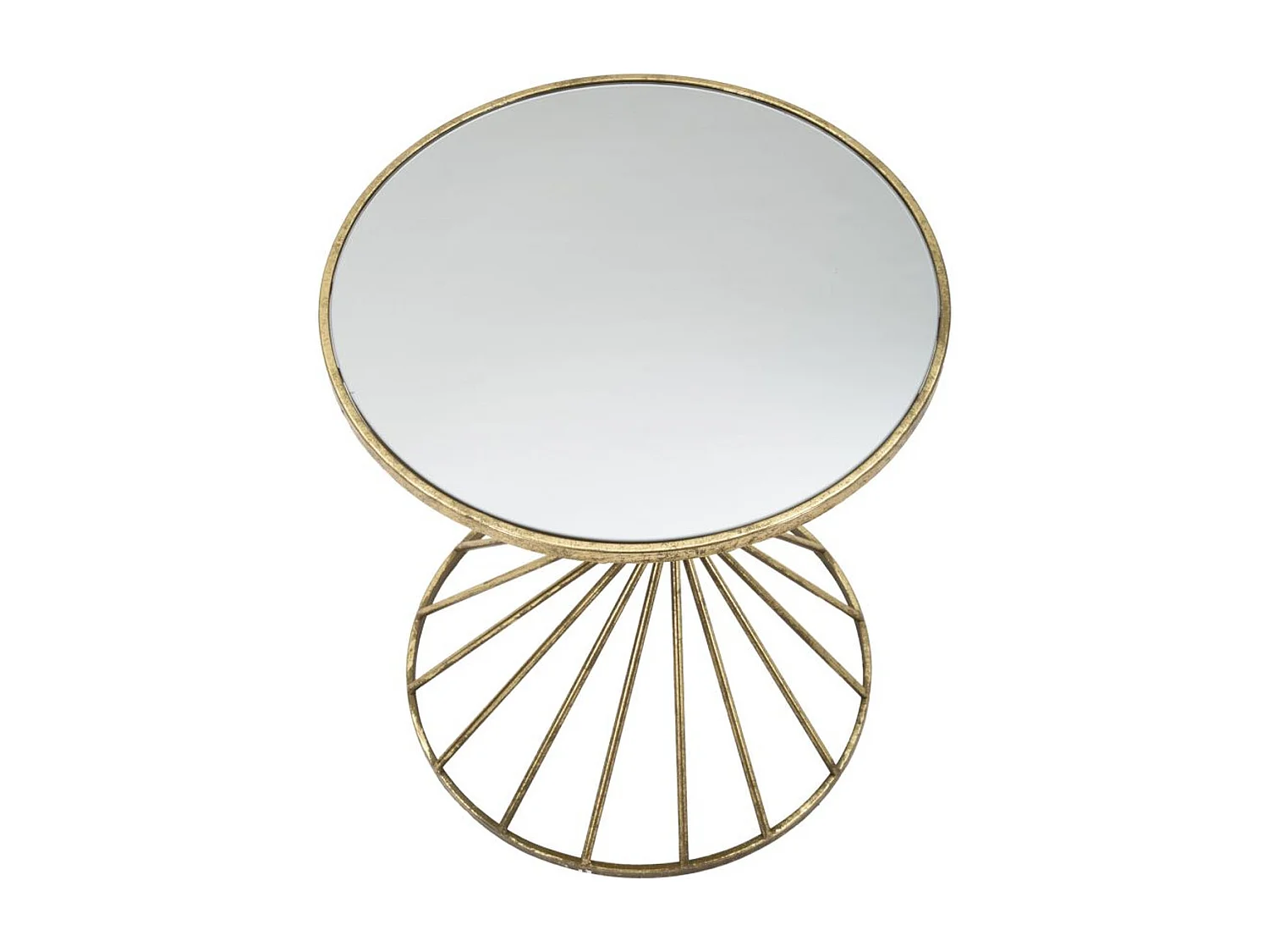 Table d'Appoint MF549, Or, 42x42x50 cm, Seven Design