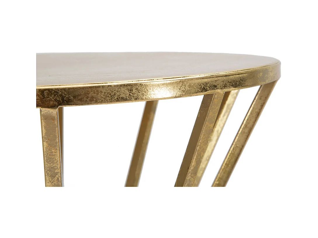 Koffietafel MF519, Goud, 80x80x38 cm, Epikasa