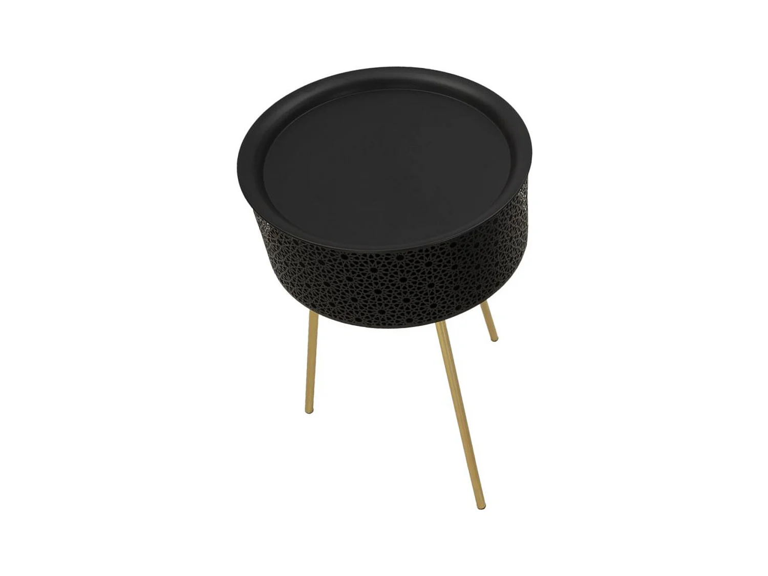 Koffietafel MF521, Zwart, 40x40x65 cm, Epikasa