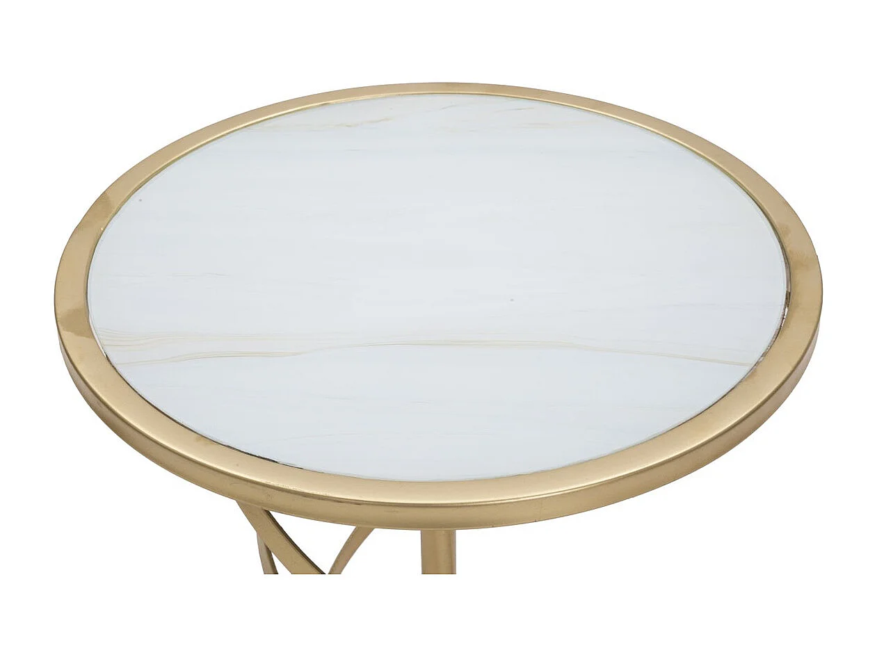 Table d'Appoint MF546, Or, 38x38x61,5 cm, Seven Design