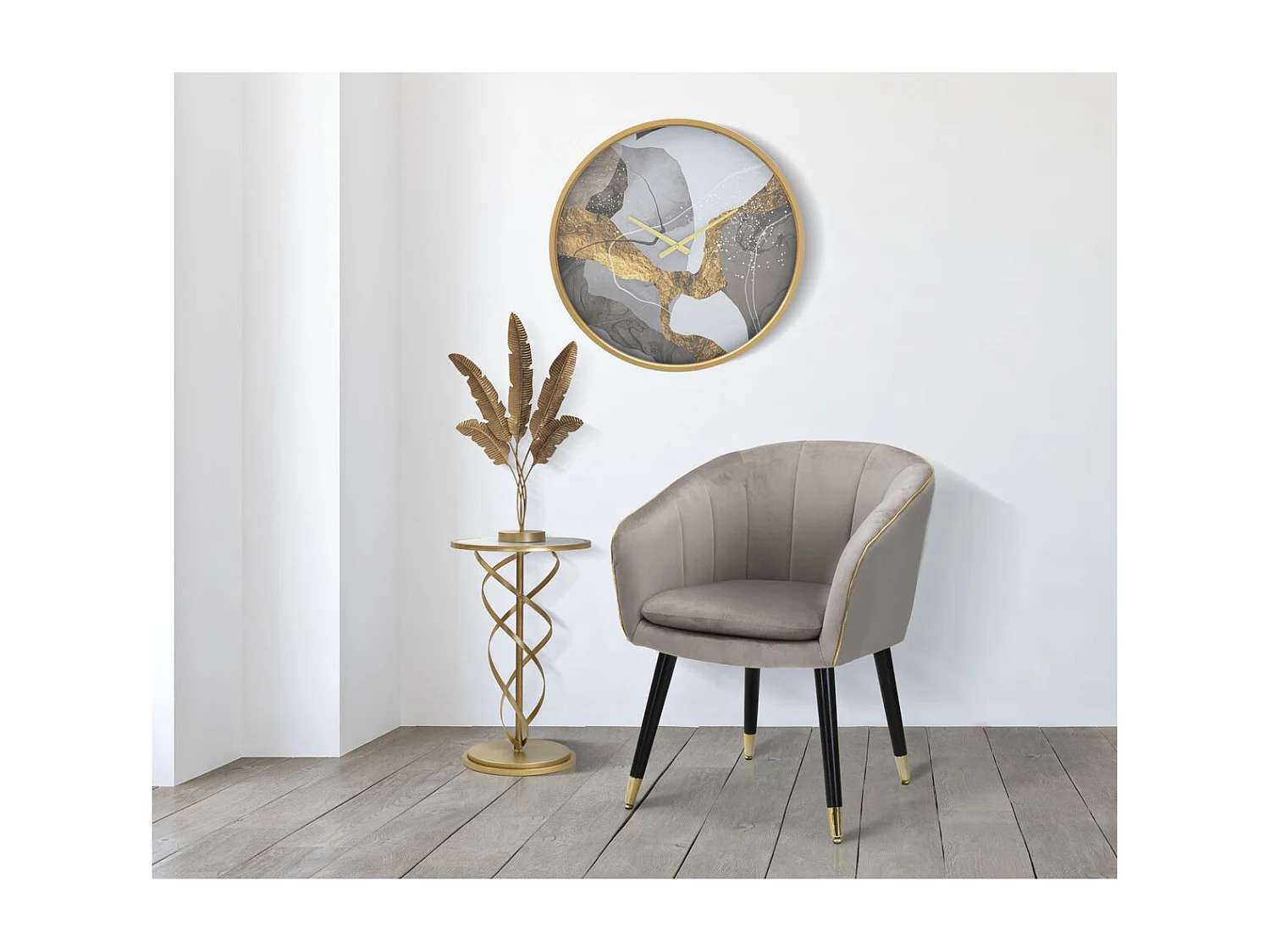 Table d'Appoint MF546, Or, 38x38x61,5 cm, Seven Design