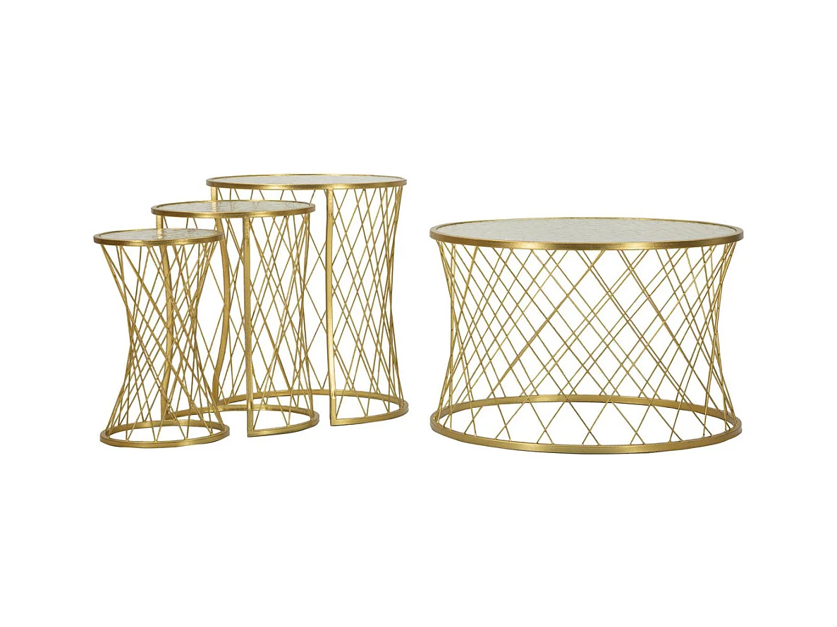 Stolik Kawowy MF567, Złoto, 70x70x45 cm, Epikasa