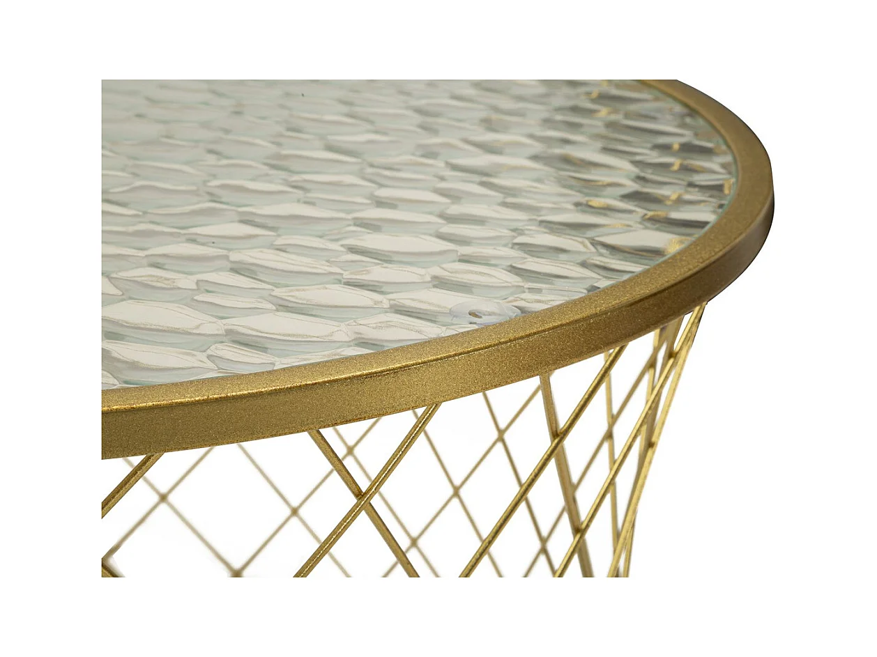 Stolik Kawowy MF567, Złoto, 70x70x45 cm, Epikasa