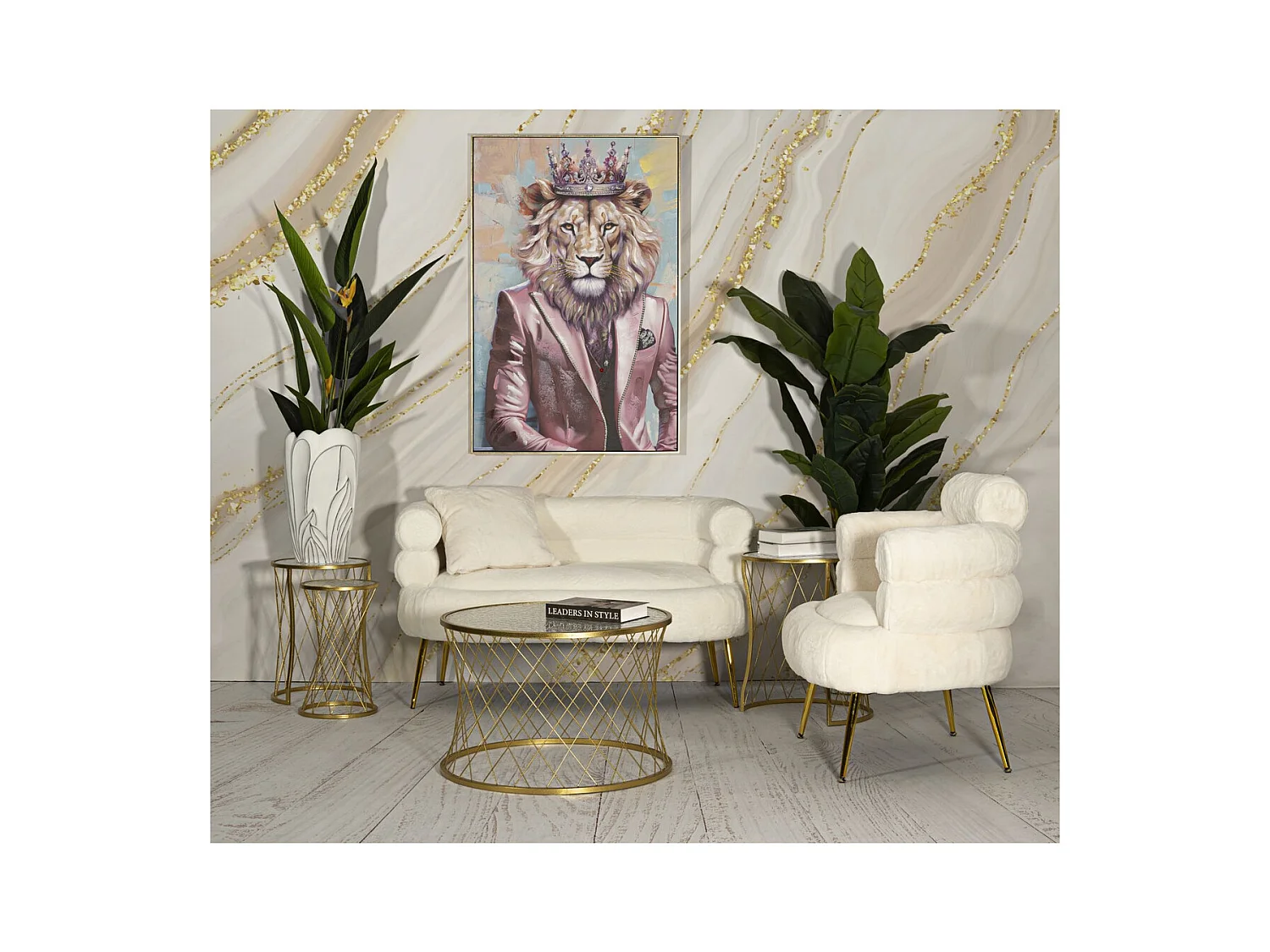 Stolik Kawowy MF567, Złoto, 70x70x45 cm, Epikasa