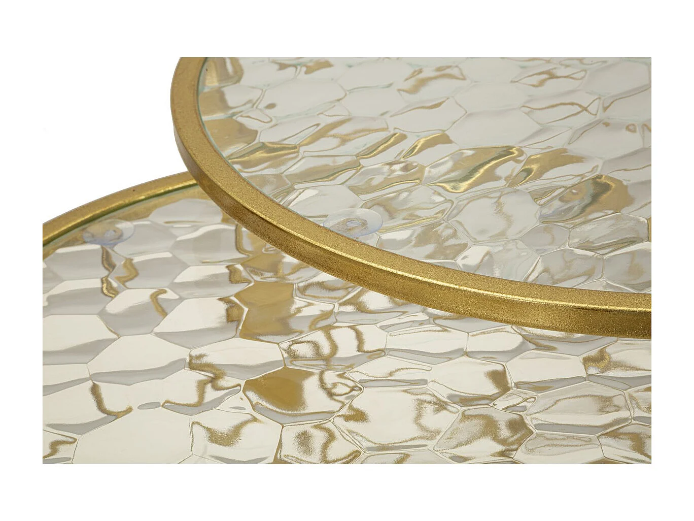 Stolik Kawowy MF567, Złoto, 70x70x45 cm, Seven Design