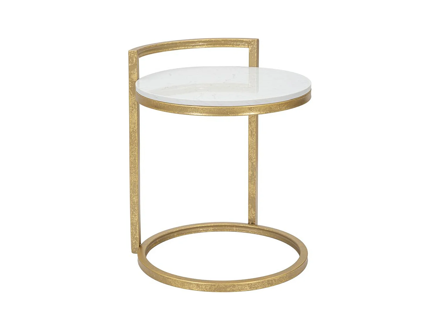 Table d'Appoint MF531, Blanc, 40,5x40,5x50,5 cm, Epikasa