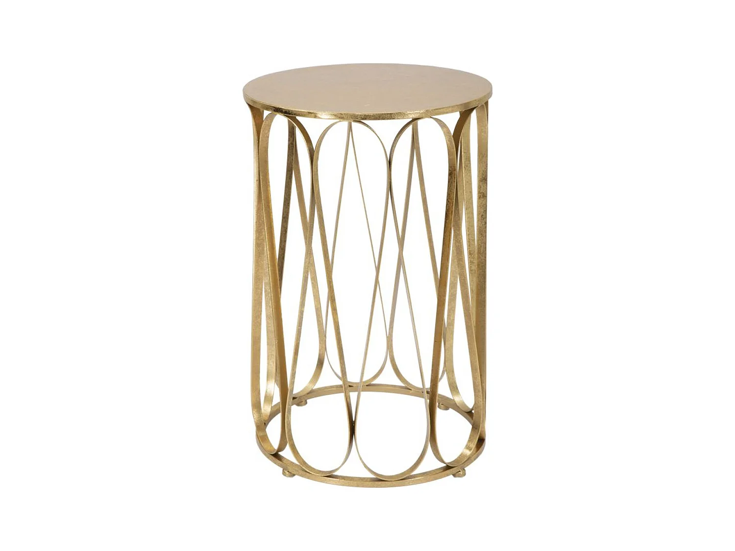 Table d'Appoint MF520, Or, 37x37x58 cm, Epikasa