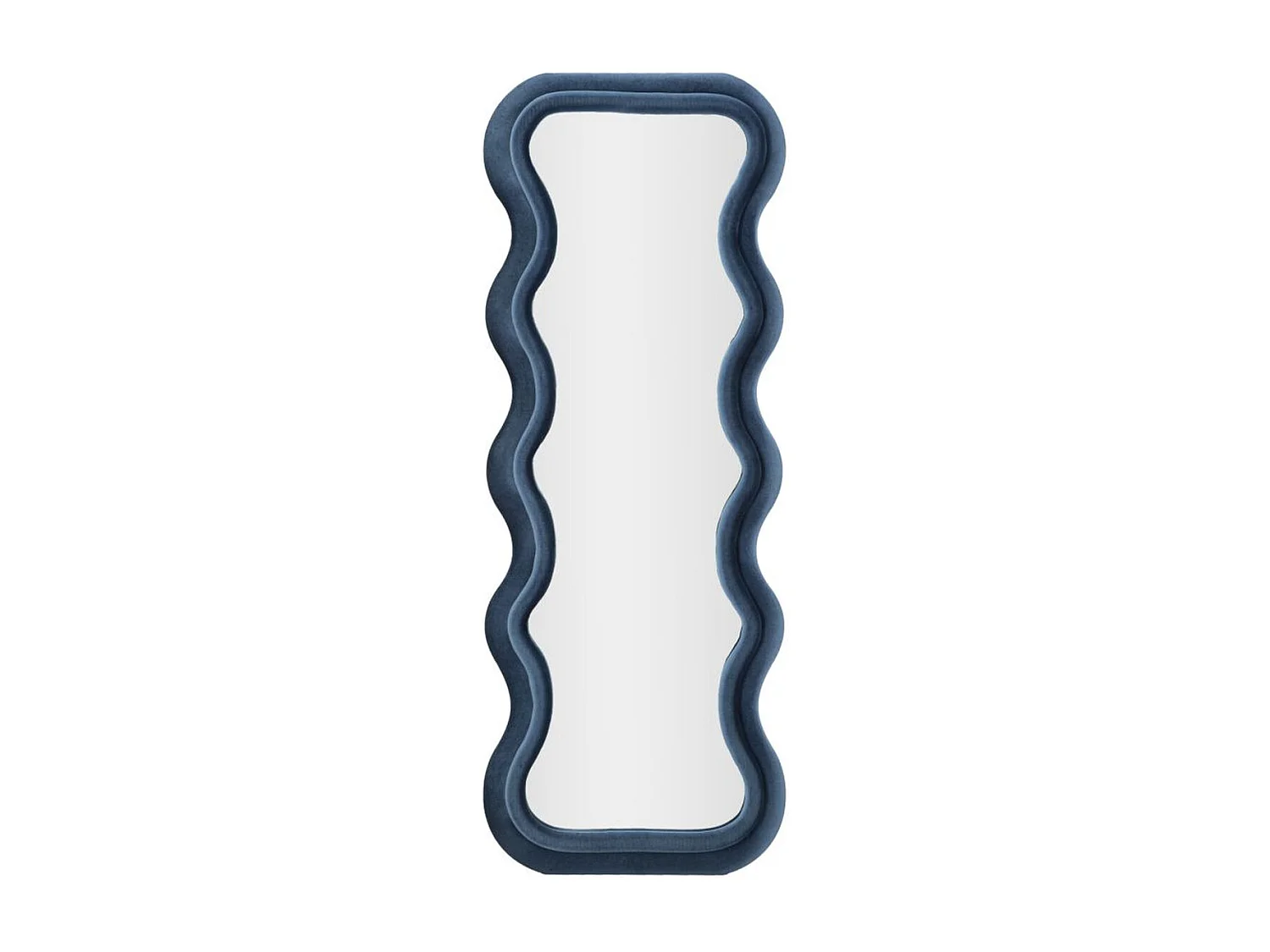 Specchio con Cornice Onde 2, Blu, 60x6x160 cm, Epikasa