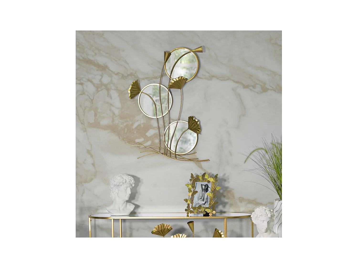 Specchio con Cornice MF499, Oro, 65x8x88 cm, Epikasa