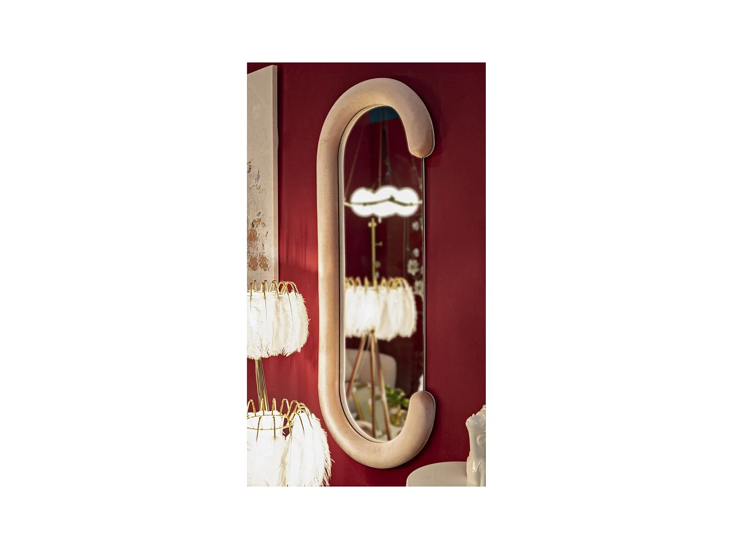 Specchio con Cornice Ecci 1, Rosa, 60x7x160 cm, Epikasa