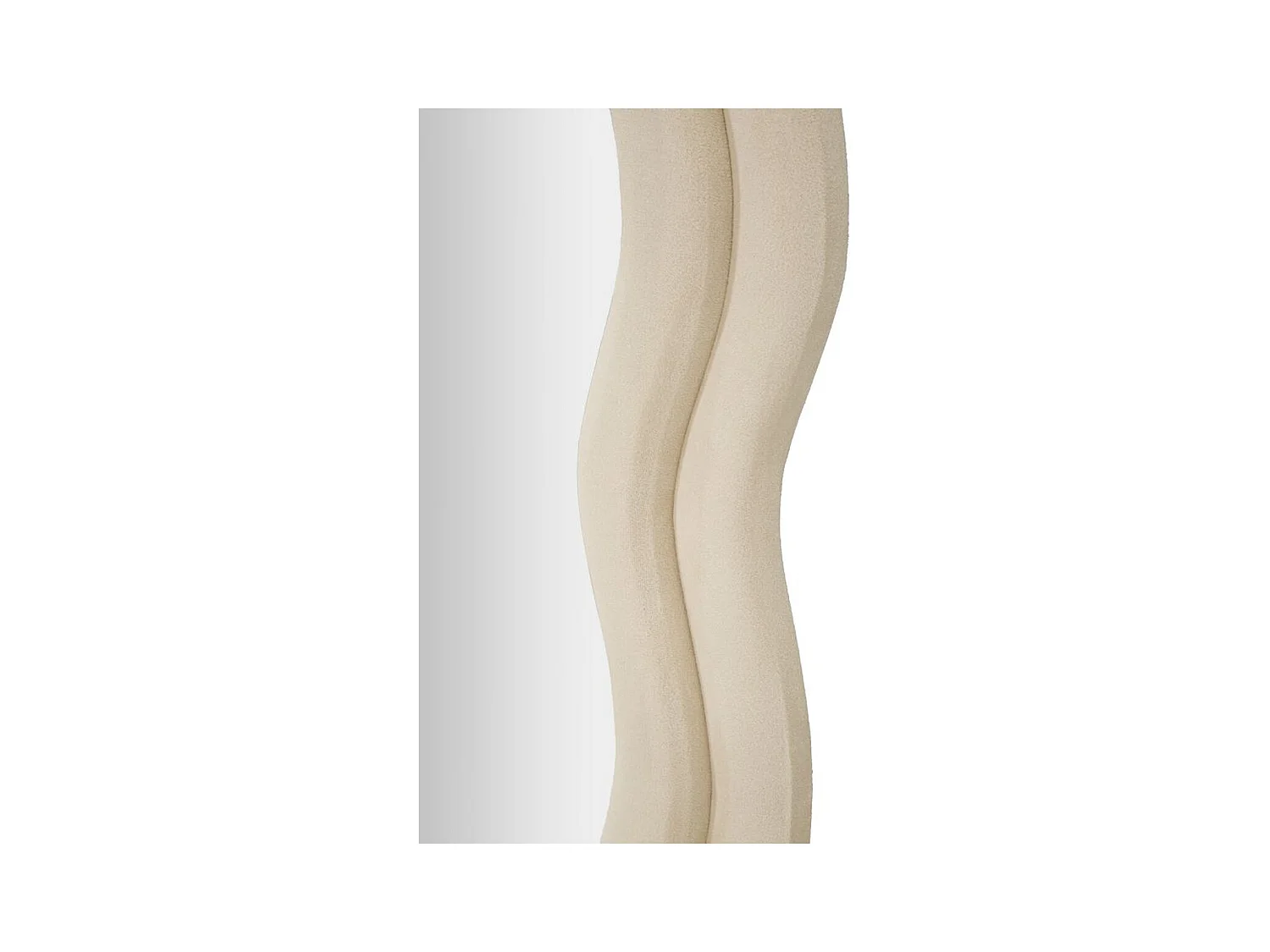Specchio con Cornice Onde, Beige, 60x4x160 cm, Epikasa
